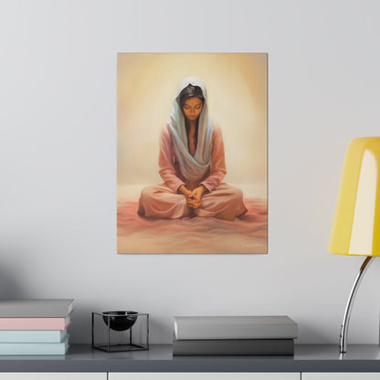 Stillness Fine Art Canvas Print, Spiritual Art, Gift for Her, Christian Artwork, Home Gift, Religious Artwork, Female Discipleship