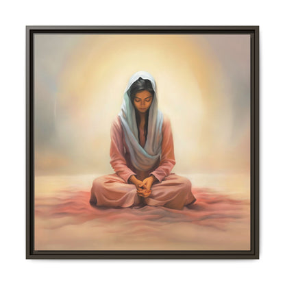 Stillness Canvas Print Artwork, Framed Wall Decor, Female Discipleship, Serene Stillness Painting, Multi-color Matte Picture