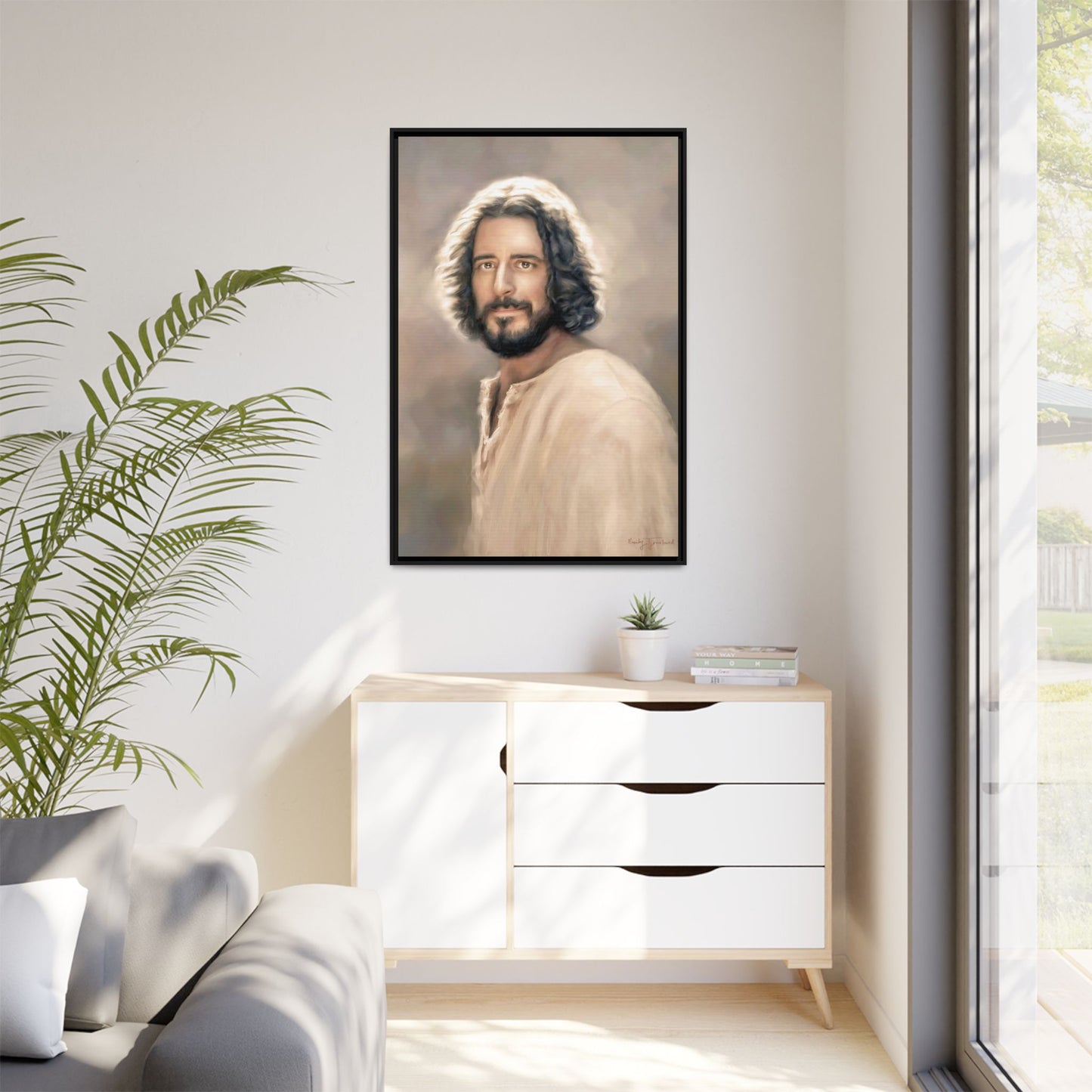 You Belong Jesus Portrait, Fine Art Canvas Print, Framed, The Chosen Art Inspired Artwork of Jesus Christ