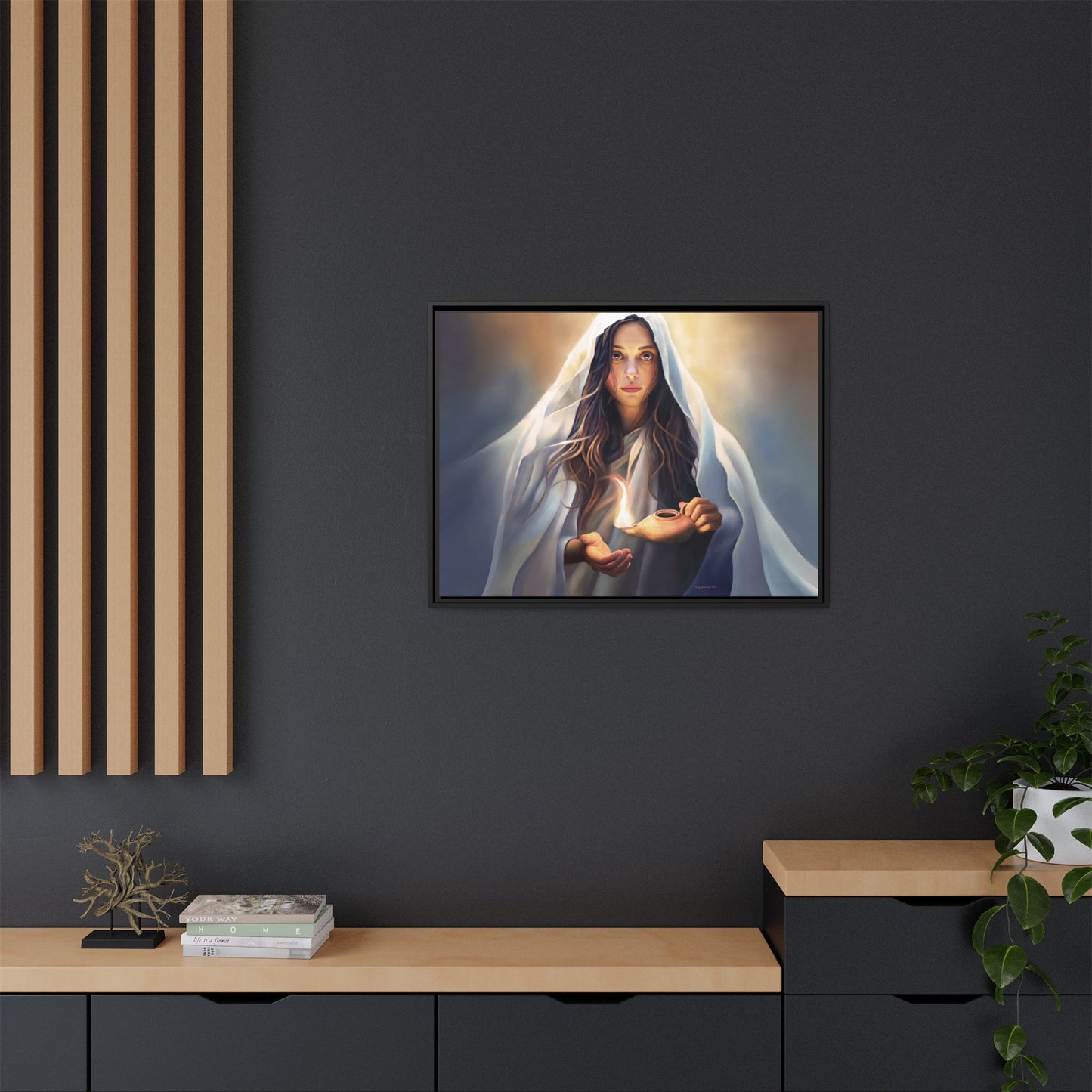 Mary Magdalene Woman Courage Framed Canvas Print of Painting, Female Discipleship, Beautiful Inspirational Art for Christians and Girls, 10 Virgins