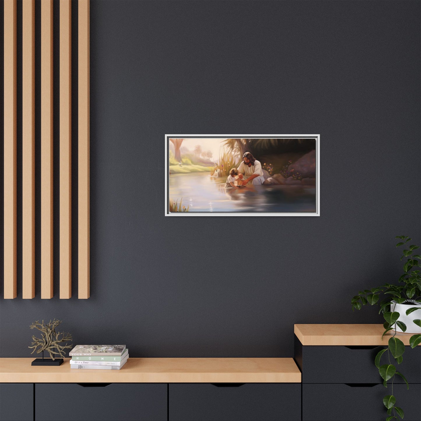 We Are His Children, Jesus Art Handmade art, Jesus Framed Artwork, Missionary Art, Canvas Print Wall Art Framed, Christian Art, Scenic and Landscape art