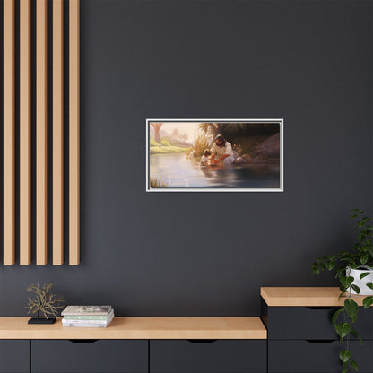 We Are His Children, Jesus Art Handmade art, Jesus Framed Artwork, Missionary Art, Canvas Print Wall Art Framed, Christian Art, Scenic and Landscape art