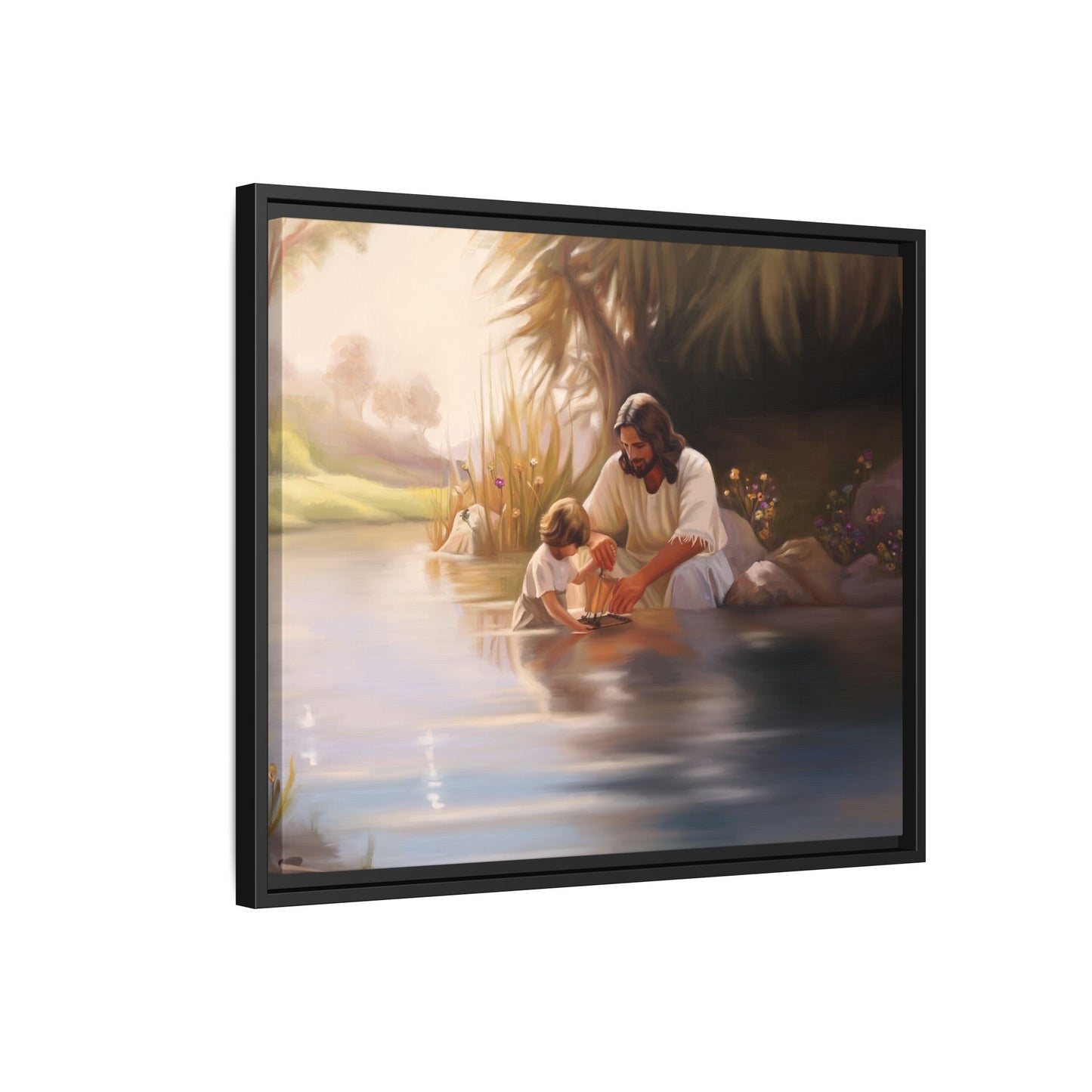 We Are His Children, Jesus Art Handmade art, Jesus Framed Artwork, Missionary Art, Canvas Print Wall Art Framed, Christian Art, Scenic and Landscape art