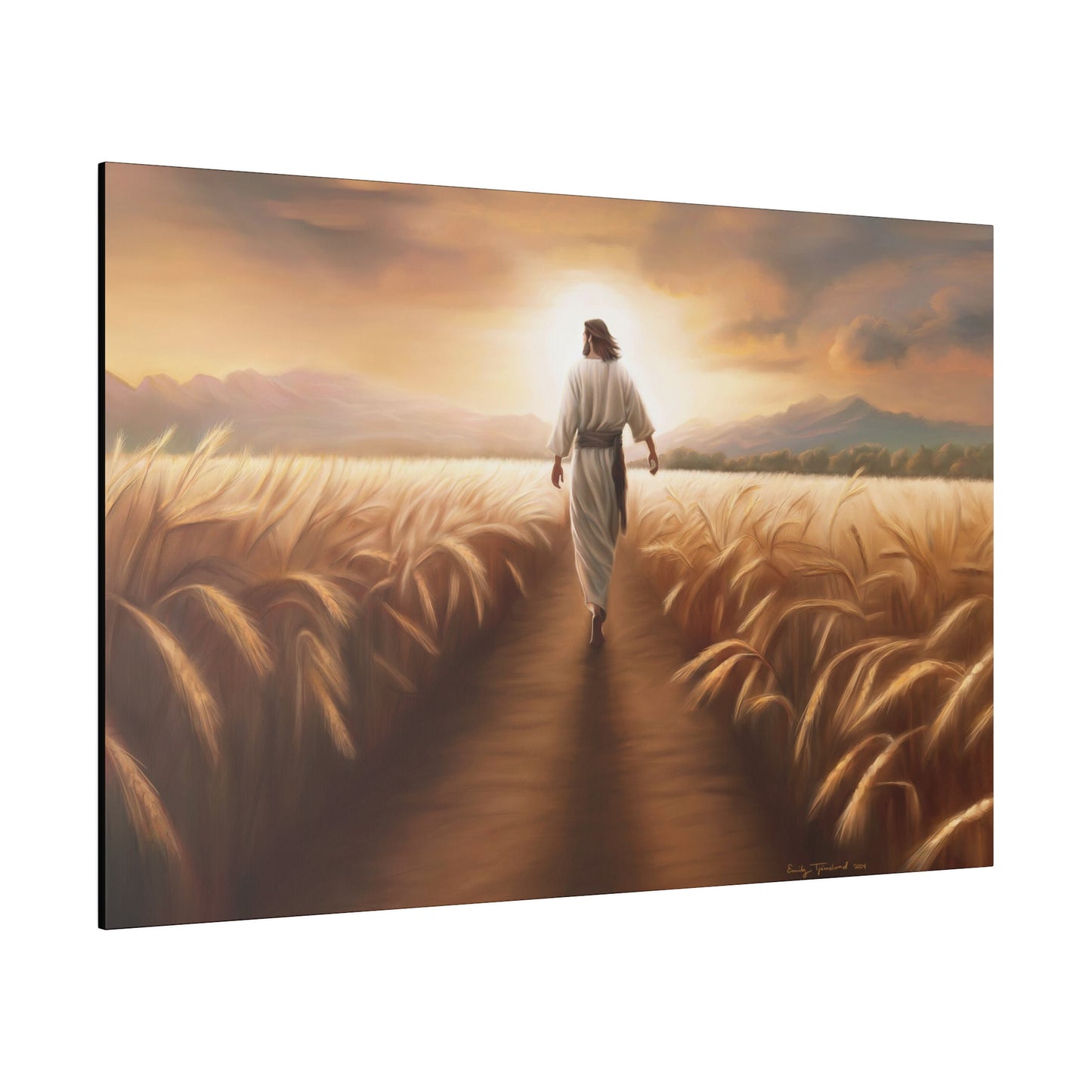 Called To Serve, Fine Art Canvas Print, Missionary Gift, many sizes, Jesus Christ walking through a wheat field, Christian Art