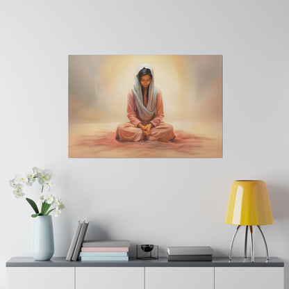 Stillness Fine Art Canvas Print, Spiritual Art, Gift for Her, Christian Artwork, Home Gift, Religious Artwork, Female Discipleship