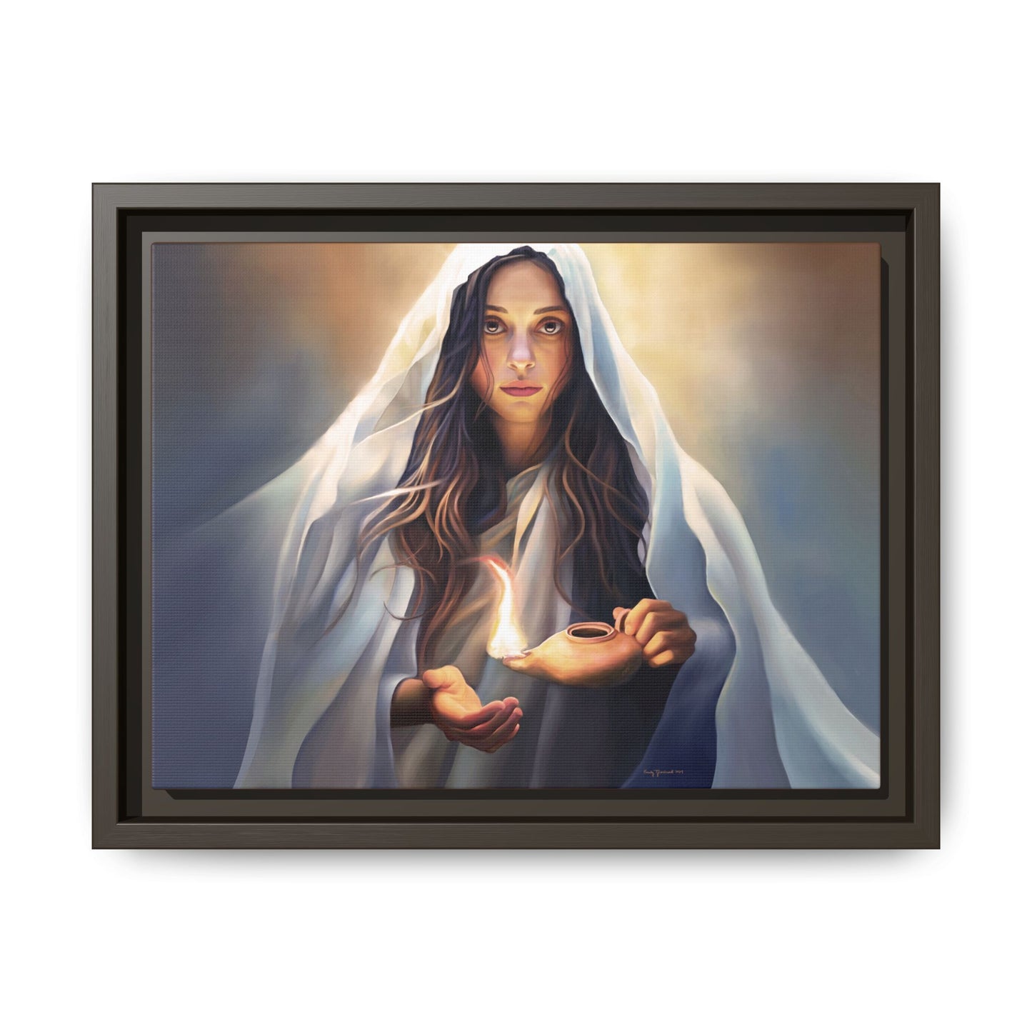 Mary Magdalene Woman Courage Framed Canvas Print of Painting, Female Discipleship, Beautiful Inspirational Art for Christians and Girls, 10 Virgins