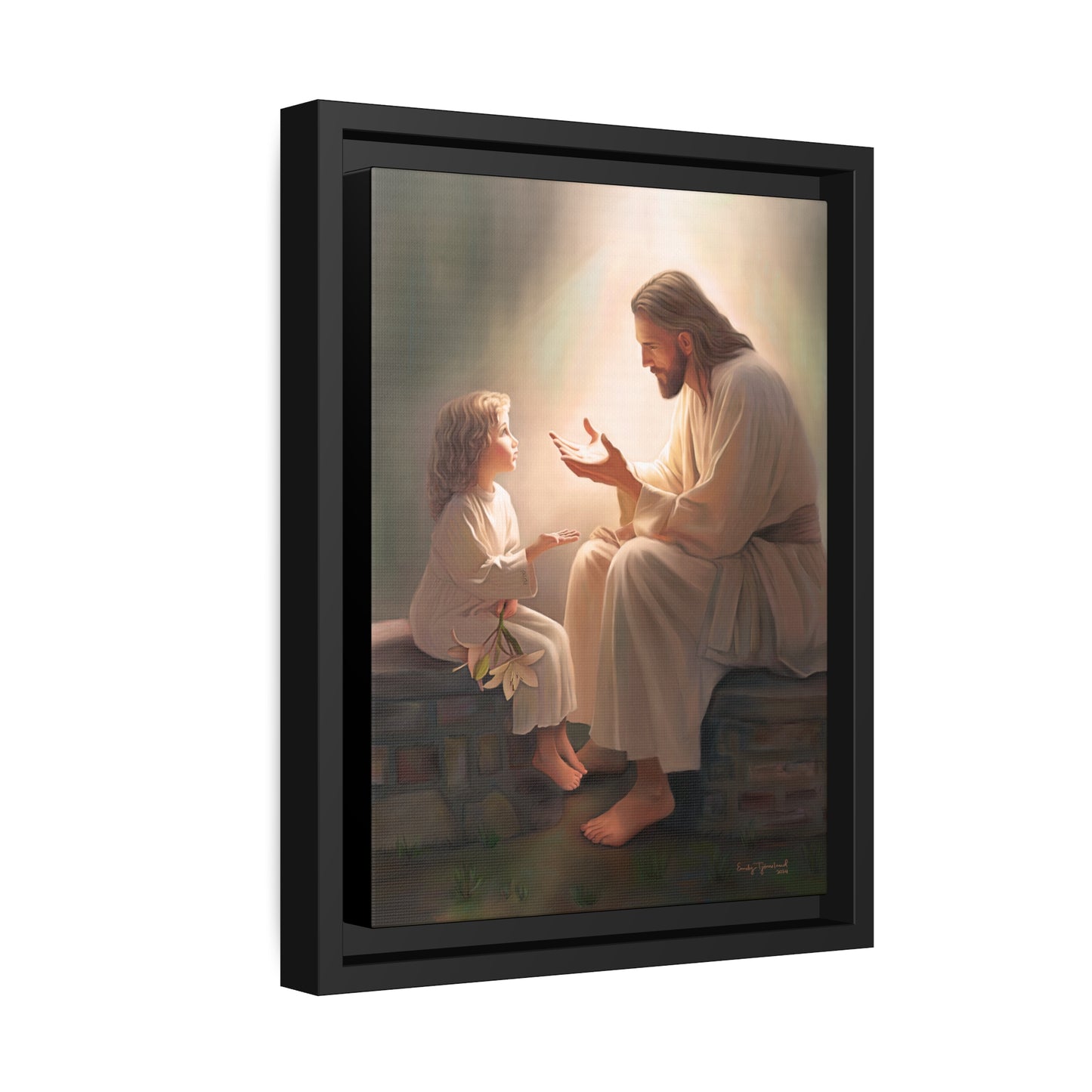 You Are The Light Fine Art Canvas Print, Picture of Jesus, Christian Gift, Christian Art, Jesus Christ Art with Child