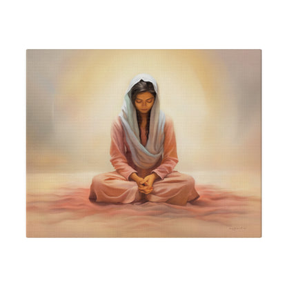 Stillness Fine Art Canvas Print, Spiritual Art, Gift for Her, Christian Artwork, Home Gift, Religious Artwork, Female Discipleship