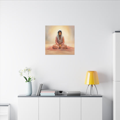 Stillness Fine Art Canvas Print, Spiritual Art, Gift for Her, Christian Artwork, Home Gift, Religious Artwork, Female Discipleship