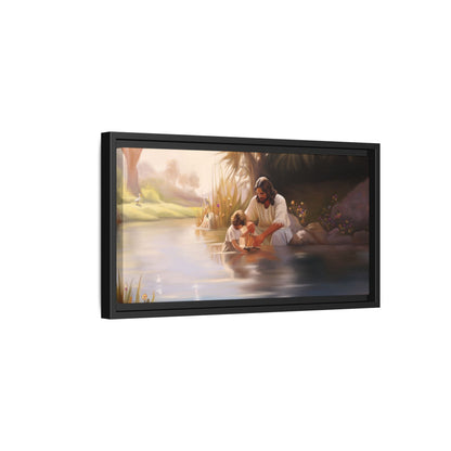 We Are His Children, Jesus Art Handmade art, Jesus Framed Artwork, Missionary Art, Canvas Print Wall Art Framed, Christian Art, Scenic and Landscape art