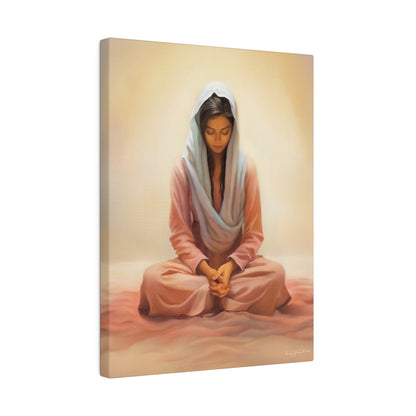 Stillness Fine Art Canvas Print, Spiritual Art, Gift for Her, Christian Artwork, Home Gift, Religious Artwork, Female Discipleship