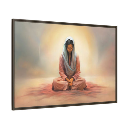 Stillness Canvas Print Artwork, Framed Wall Decor, Female Discipleship, Serene Stillness Painting, Multi-color Matte Picture