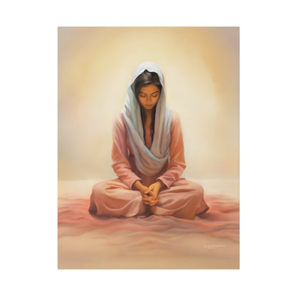 Stillness Fine Art Canvas Print, Spiritual Art, Gift for Her, Christian Artwork, Home Gift, Religious Artwork, Female Discipleship