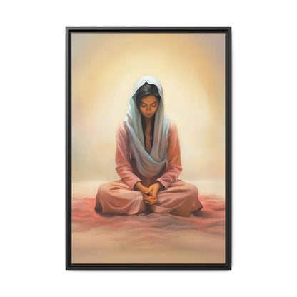 Stillness Canvas Print Artwork, Framed Wall Decor, Female Discipleship, Serene Stillness Painting, Multi-color Matte Picture