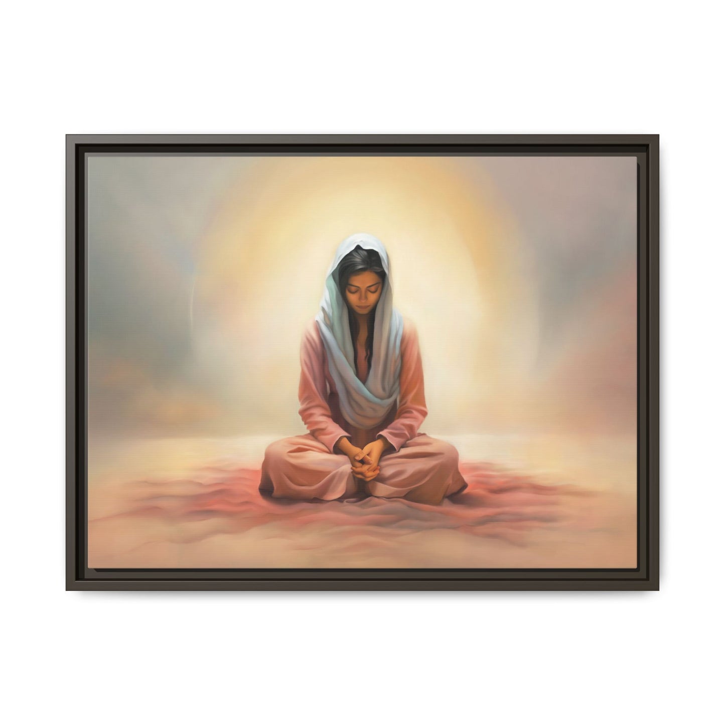 Stillness Canvas Print Artwork, Framed Wall Decor, Female Discipleship, Serene Stillness Painting, Multi-color Matte Picture