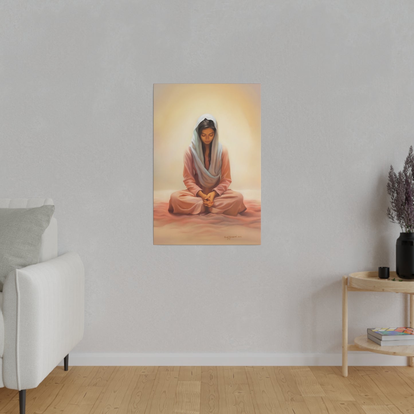 Stillness Fine Art Canvas Print, Spiritual Art, Gift for Her, Christian Artwork, Home Gift, Religious Artwork, Female Discipleship