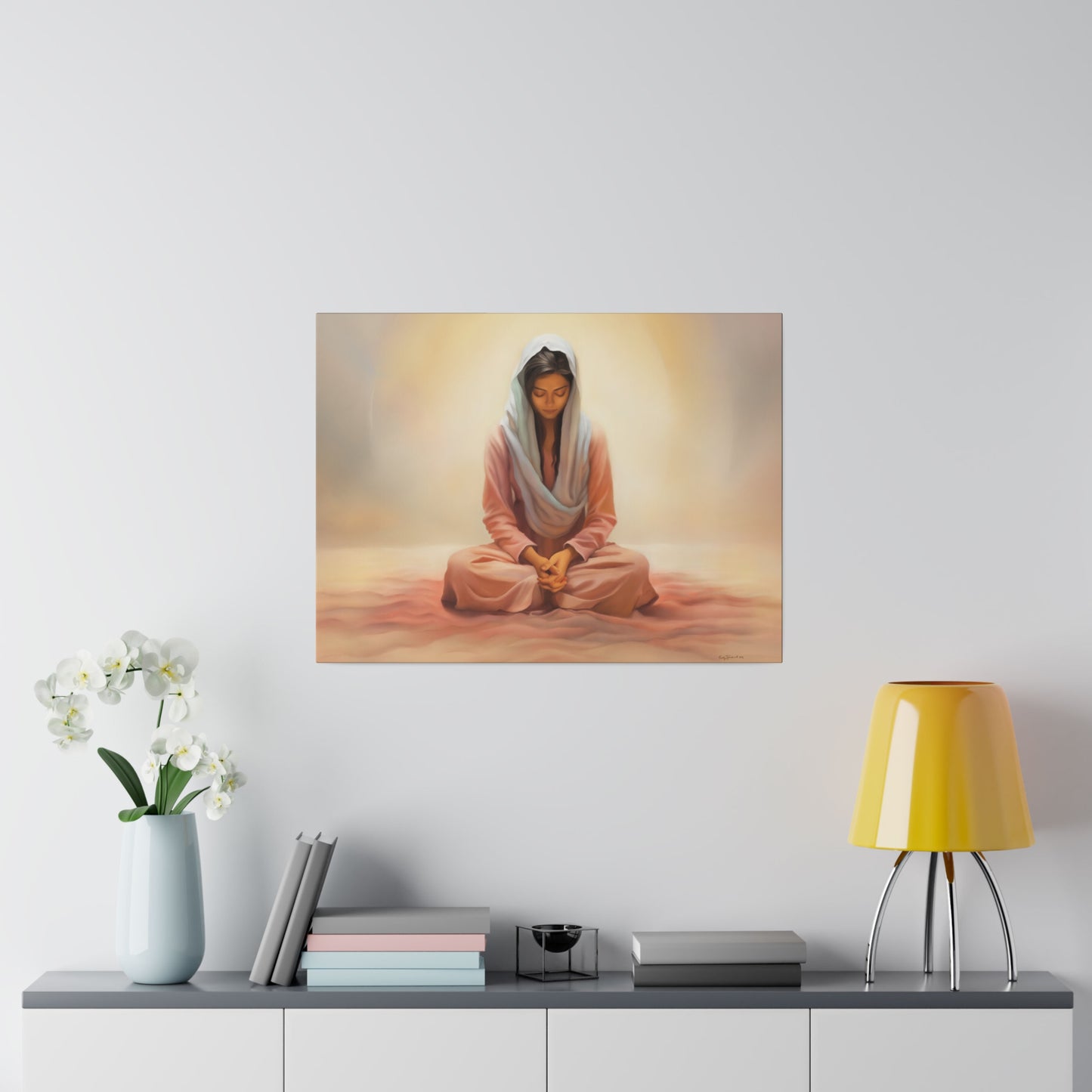 Stillness Fine Art Canvas Print, Spiritual Art, Gift for Her, Christian Artwork, Home Gift, Religious Artwork, Female Discipleship