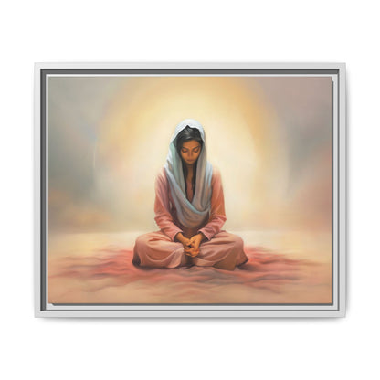 Stillness Canvas Print Artwork, Framed Wall Decor, Female Discipleship, Serene Stillness Painting, Multi-color Matte Picture