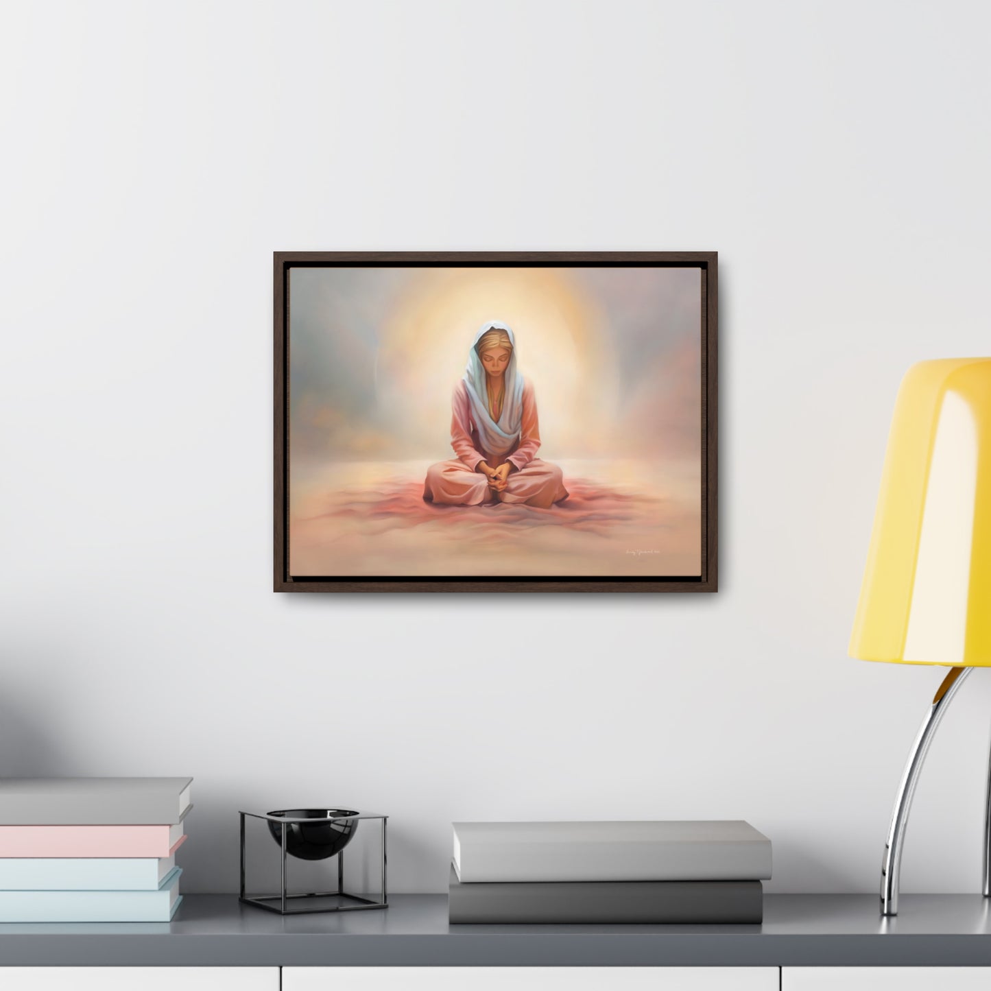 Stillness, Blonde, Fine Art Canvas Print, Beautiful Spiritual Artwork, Gift for Her, Female Discipleship