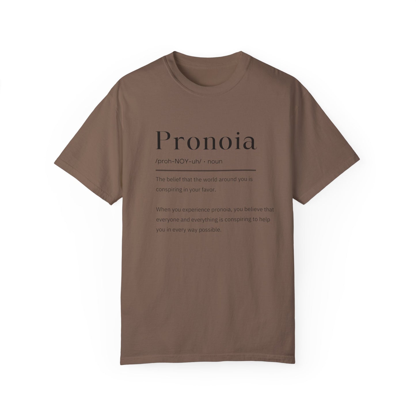 Pronoia Definition Shirt Fun Garment-Dyed T-shirt unisex