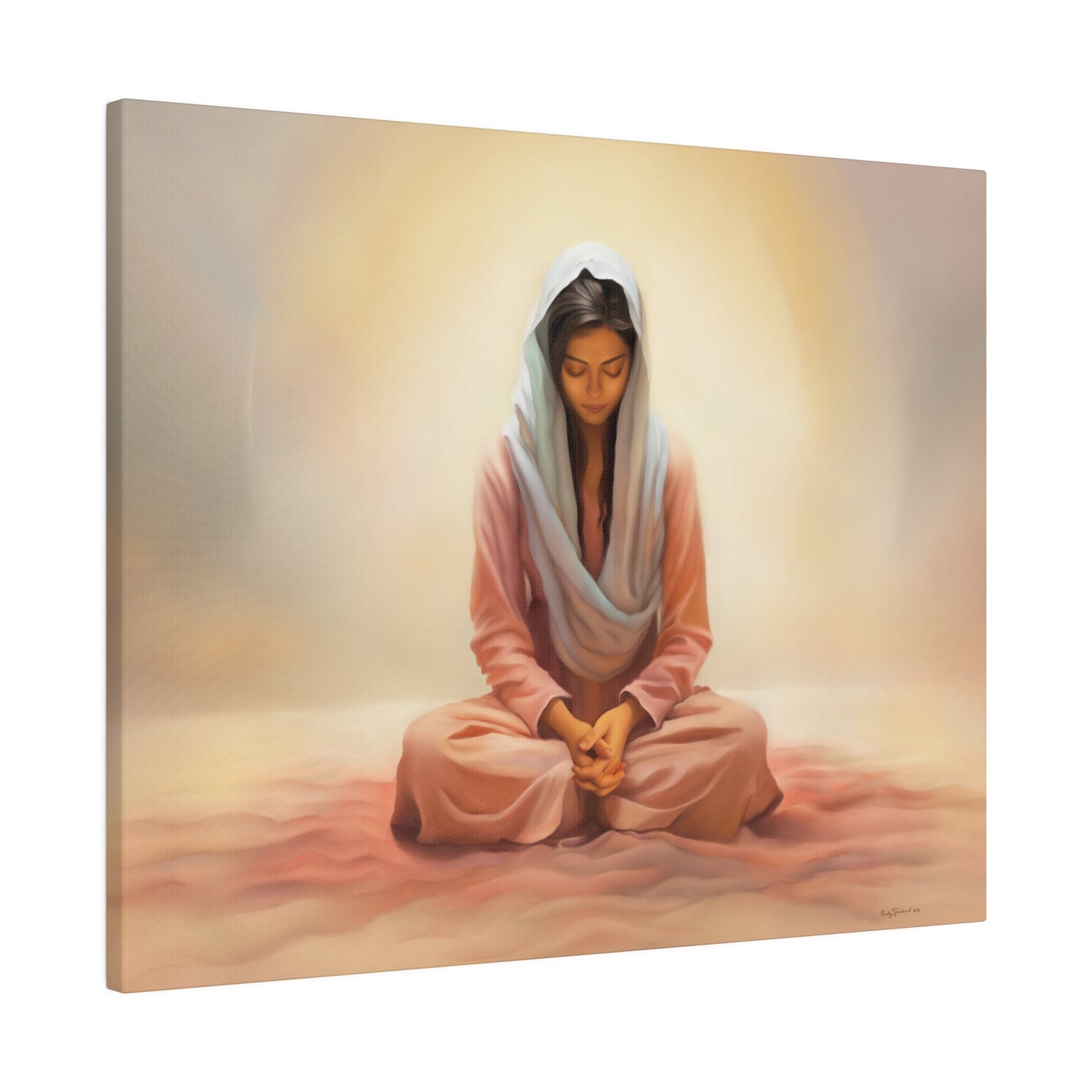 Stillness Fine Art Canvas Print, Spiritual Art, Gift for Her, Christian Artwork, Home Gift, Religious Artwork, Female Discipleship