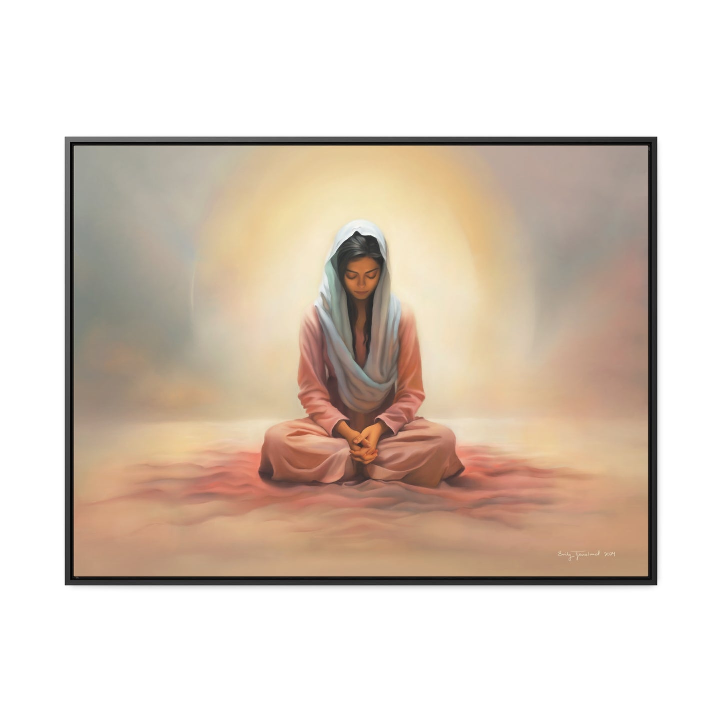 Stillness, Fine Art Canvas Print, Female Discipleship, Spiritual Art, Religious Artwork