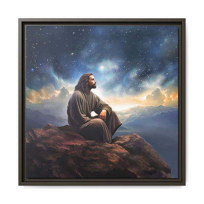 Jesus With The Stars, Framed Fine Art Canvas Print of Handmade Art, many sizes, Christian Art, Christian Gifts