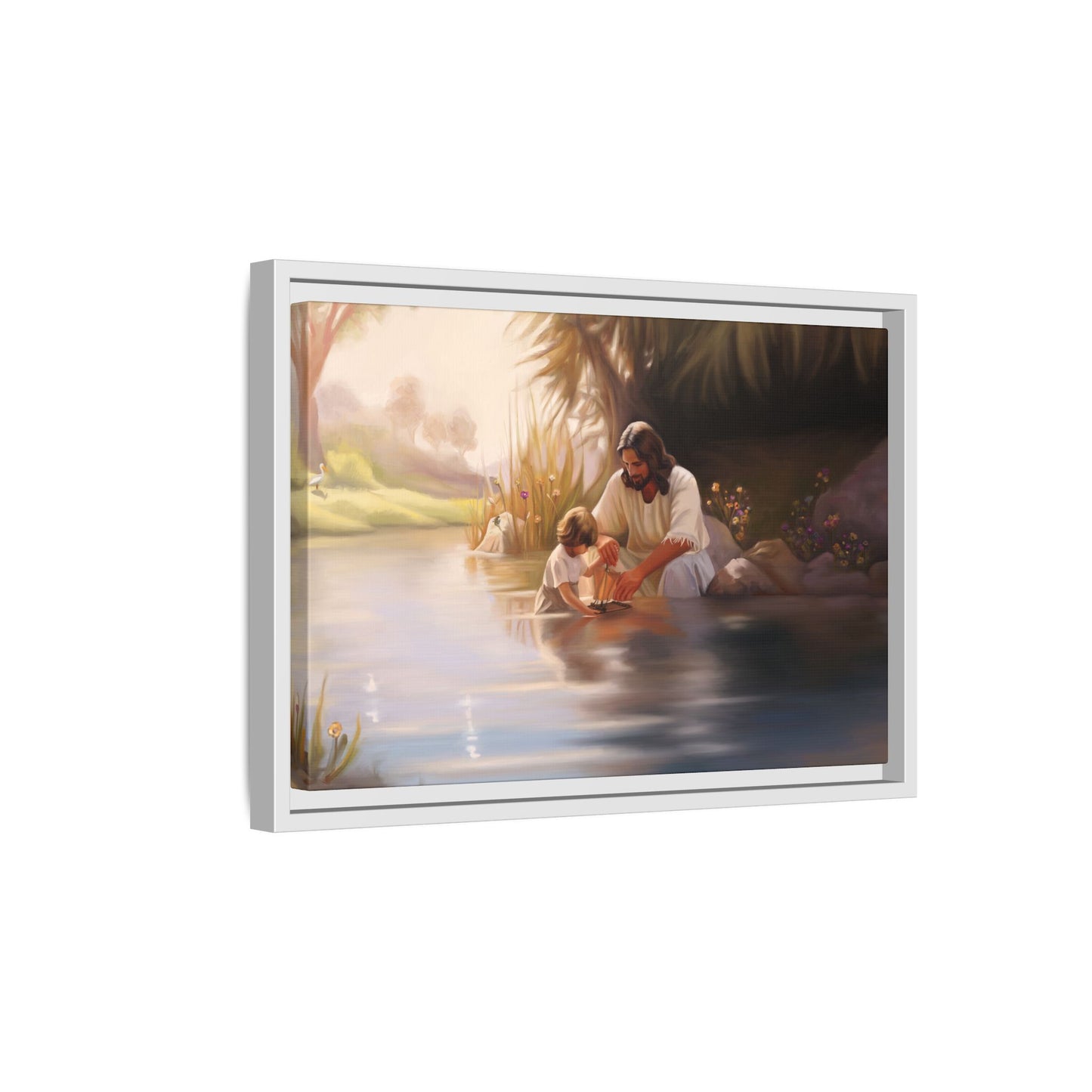 We Are His Children, Jesus Art Handmade art, Jesus Framed Artwork, Missionary Art, Canvas Print Wall Art Framed, Christian Art, Scenic and Landscape art