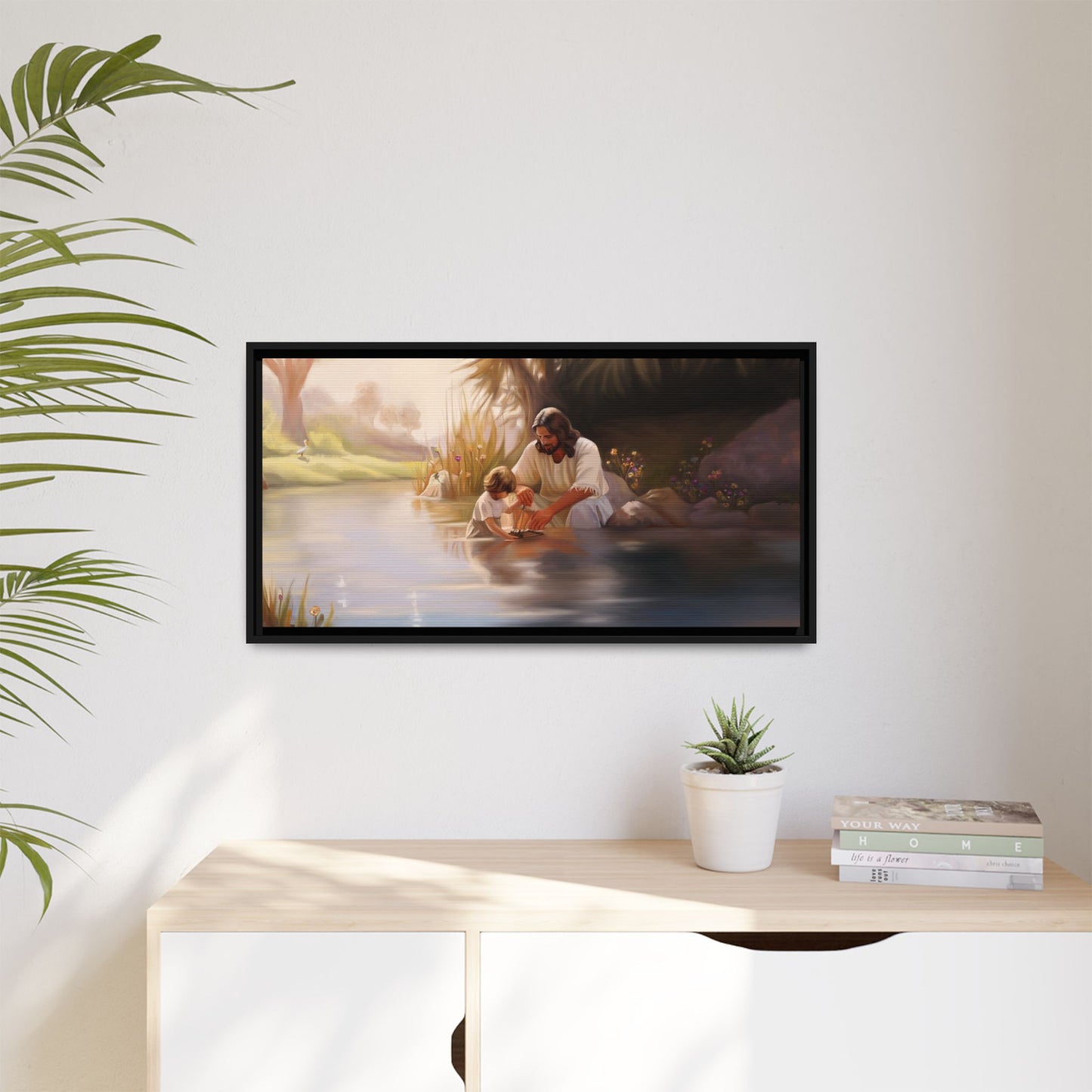 We Are His Children, Jesus Art Handmade art, Jesus Framed Artwork, Missionary Art, Canvas Print Wall Art Framed, Christian Art, Scenic and Landscape art