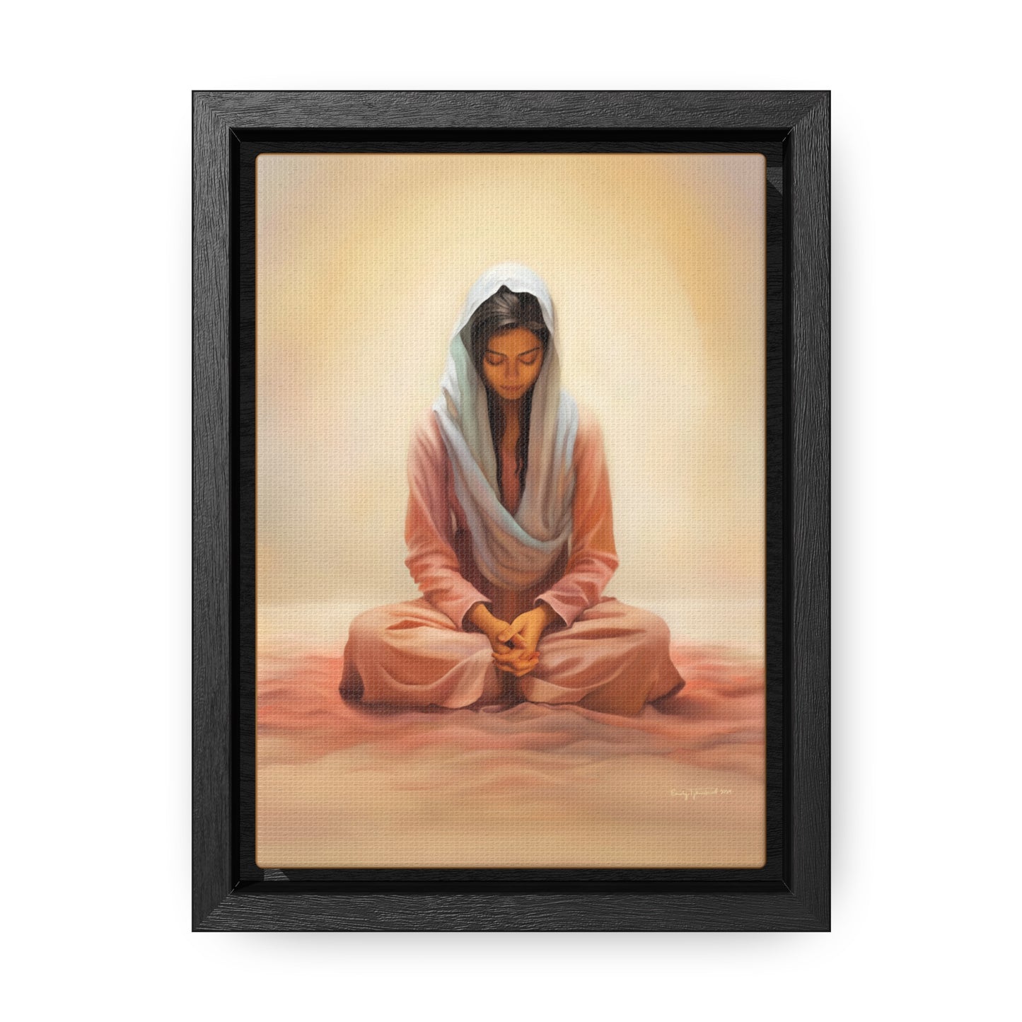 Stillness Speaks, Female Discipleship, Fine Art Canvas Print, Gift for Her, Spiritual Artwork, Stillness, Beauty for your wall