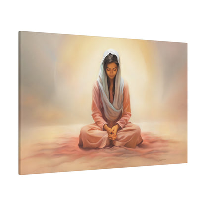 Stillness Fine Art Canvas Print, Spiritual Art, Gift for Her, Christian Artwork, Home Gift, Religious Artwork, Female Discipleship