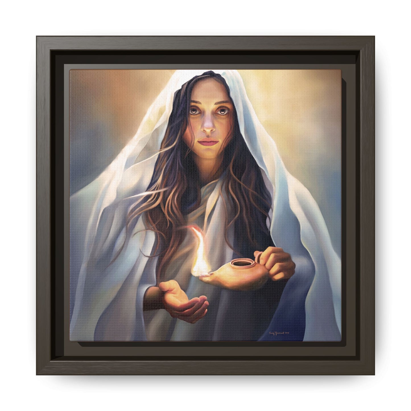 Mary Magdalene Woman Courage Framed Canvas Print of Painting, Female Discipleship, Beautiful Inspirational Art for Christians and Girls, 10 Virgins