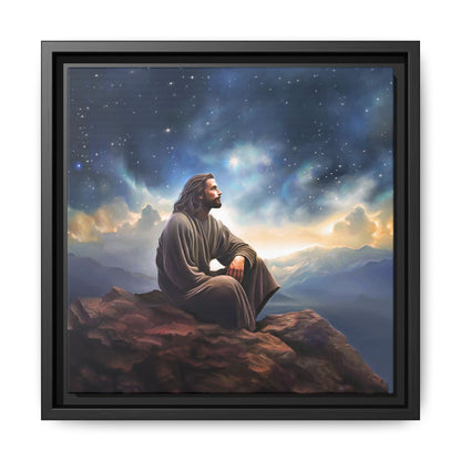 Jesus With The Stars, Framed Fine Art Canvas Print of Handmade Art, many sizes, Christian Art, Christian Gifts