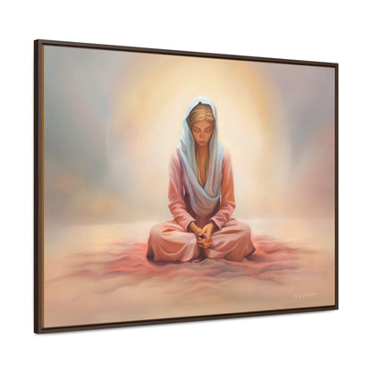 Stillness, Blonde, Fine Art Canvas Print, Beautiful Spiritual Artwork, Gift for Her, Female Discipleship